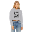 Disobey Cuomo Ladies Cropped Raw Edge Hoodie