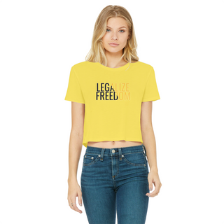 Buy daisy Legalize Freedom Classic Women's Cropped Raw Edge T-Shirt