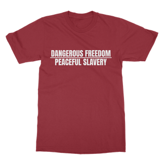 Buy cardinal-red Dangerous Freedom Classic Adult T-Shirt