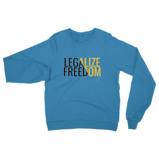 Buy sapphire Legalize Freedom Classic Adult Sweatshirt