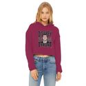 Disobey Newsome Ladies Cropped Raw Edge Hoodie