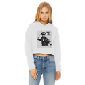 Wear the Mask Ladies Cropped Raw Edge Hoodie