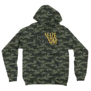 Buy green-camo Legalize Freedom Camouflage Adult Hoodie