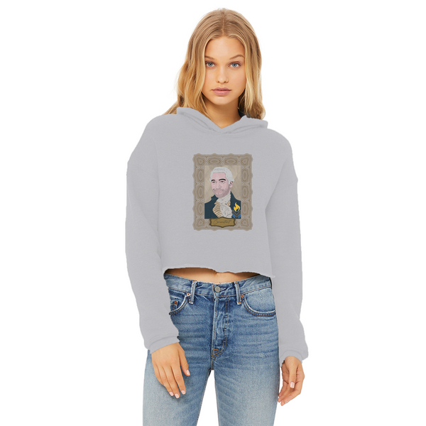 Consistent Ladies Cropped Raw Edge Hoodie