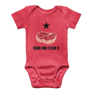 Buy red Come and Steak it Classic Baby Onesie Bodysuit