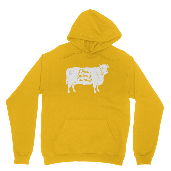 Obey. Submit. Comply. Cattle Classic Adult Hoodie