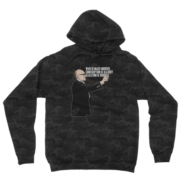 Taxation is Robbery Rothbard Camouflage Adult Hoodie