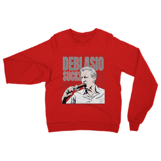 Buy red DiBlasio Sucks Classic Adult Sweatshirt