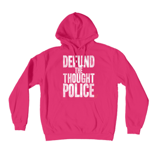 Buy hot-pink Defund the Thought Police Premium Adult Hoodie