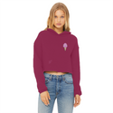 Obey. Submit. Comply. Ice cream Ladies Cropped Raw Edge Hoodie