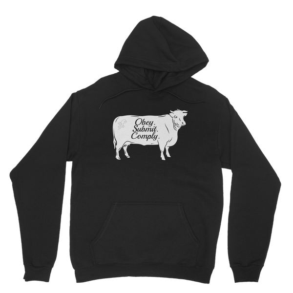Obey. Submit. Comply. Cattle Classic Adult Hoodie