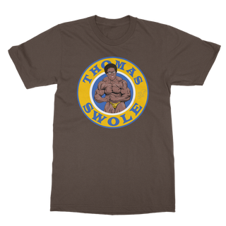 Buy dark-chocolate Thomas Swole Classic Adult T-Shirt