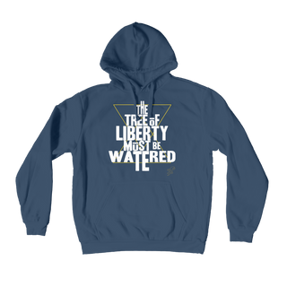 Buy navy The Tree Must Be Watered Premium Adult Hoodie