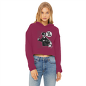 Wear the Mask Ladies Cropped Raw Edge Hoodie