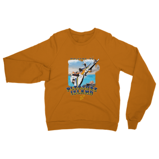 Buy orange Pleasure Island Classic Adult Sweatshirt