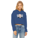 ADRENOCHROME Ladies Cropped Raw Edge Hoodie