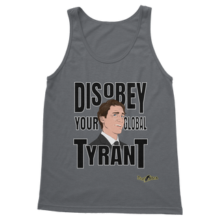Buy dark-grey Disobey Your Global Tyrant Trudeau Classic Adult Vest Top