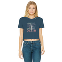 Give me Liberty Classic Women's Cropped Raw Edge T-Shirt