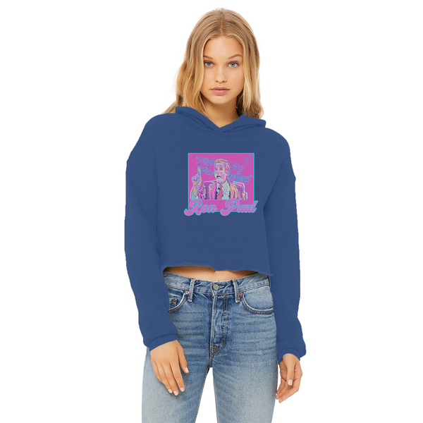 High on Liberty RP Ladies Cropped Raw Edge Hoodie
