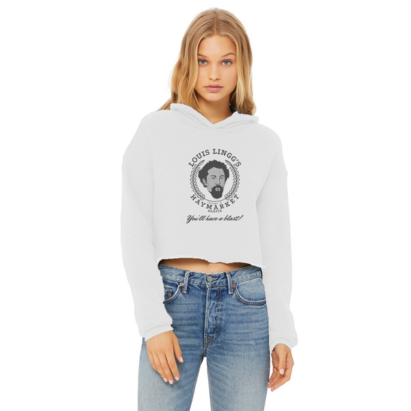 Haymarket Martyr Ladies Cropped Raw Edge Hoodie