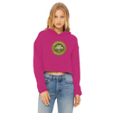 TopLobsta Retro logo Ladies Cropped Raw Edge Hoodie