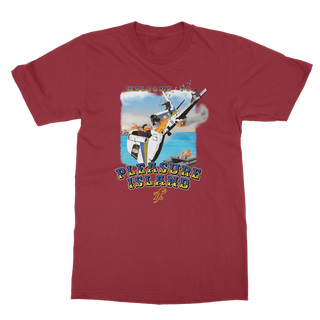Buy cardinal-red Pleasure Island Classic Adult T-Shirt