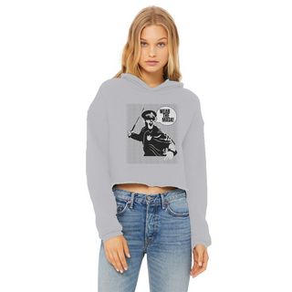 Wear the Mask Ladies Cropped Raw Edge Hoodie