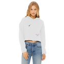 None of the Above Ladies Cropped Raw Edge Hoodie