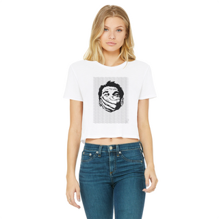 Big Brother Obey Submit Comply Classic Women's Cropped Raw Edge T-Shirt