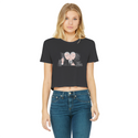They Lie Classic Women's Cropped Raw Edge T-Shirt