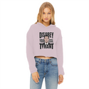 Disobey Newsome Ladies Cropped Raw Edge Hoodie