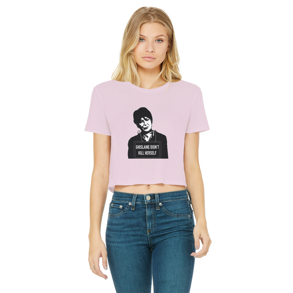 Ghislaine Didn't Classic Women's Cropped Raw Edge T-Shirt