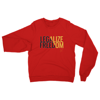 Buy red Legalize Freedom Classic Adult Sweatshirt