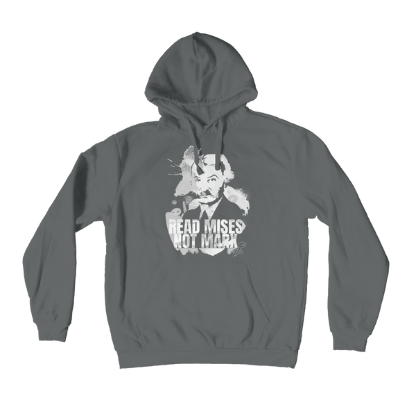 Read Mises Not Marx Premium Adult Hoodie