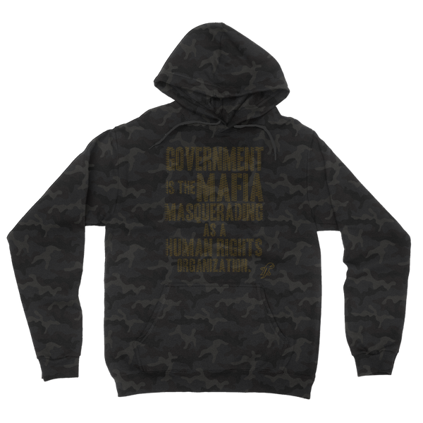 Government is the Mafia Camouflage Adult Hoodie