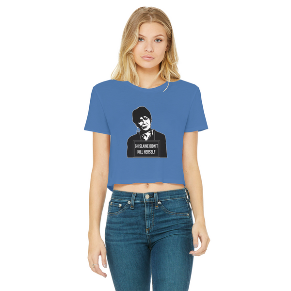 Ghislaine Didn't Classic Women's Cropped Raw Edge T-Shirt