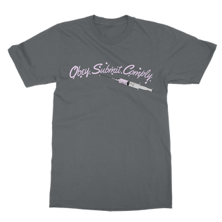 Buy dark-grey Obey. Submit. Comply. Vaccine Classic Adult T-Shirt