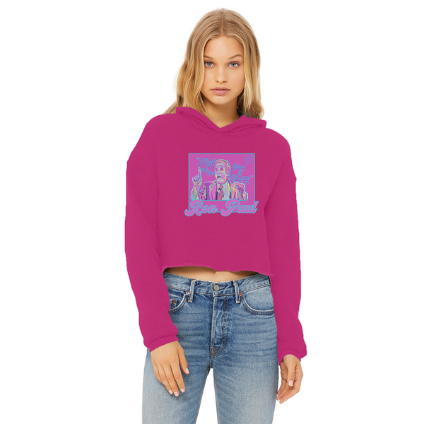 High on Liberty RP Ladies Cropped Raw Edge Hoodie