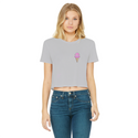Obey. Submit. Comply. Ice cream Classic Women's Cropped Raw Edge T-Shirt