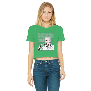 Buy irish-green DiBlasio Sucks Classic Women's Cropped Raw Edge T-Shirt