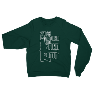 Buy dark-green Fuck Around and Find Out Classic Adult Sweatshirt