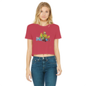 Lobsta Origins Classic Women's Cropped Raw Edge T-Shirt
