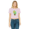Obvious Plant Classic Women's Cropped Raw Edge T-Shirt