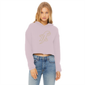 TopLobsta double line logo Ladies Cropped Raw Edge Hoodie