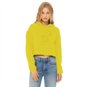 TopLobsta double line logo Ladies Cropped Raw Edge Hoodie