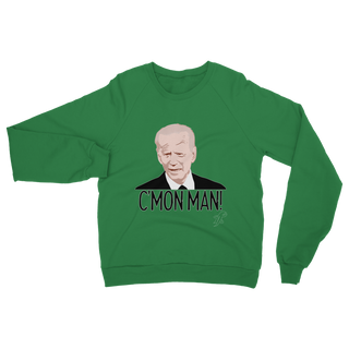 Buy kelly-green C’mon Man Biden Classic Adult Sweatshirt