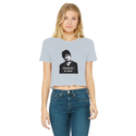 Ghislaine Didn't Classic Women's Cropped Raw Edge T-Shirt