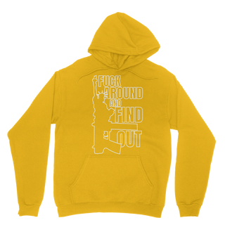 Buy gold Fuck Around and Find Out Classic Adult Hoodie