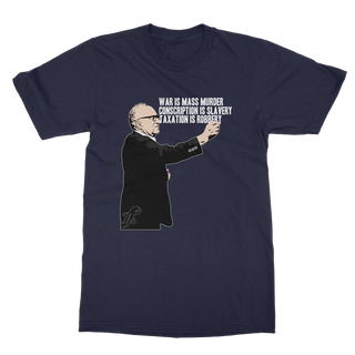 Buy navy Taxation is Robbery Rothbard Classic Adult T-Shirt