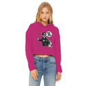 Wear the Mask Ladies Cropped Raw Edge Hoodie